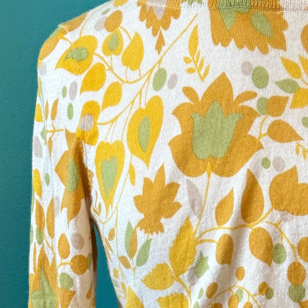 Boden Button Back Wool Cotton Patterned Sweater M… - image 5